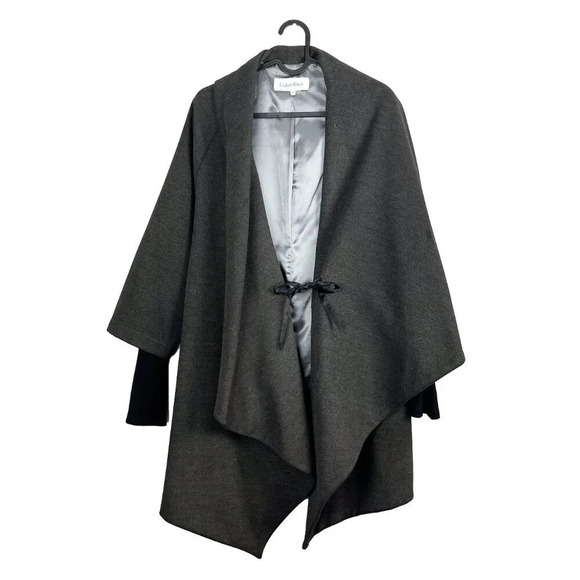 Calvin Klein Women's XS Draped Grey Fall Jacket Coat Cape - Picture 1 of 5